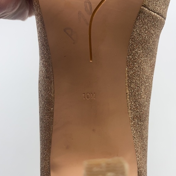 Nine West - Martina Gold Glitter Pointed Toe Heels Size 10 - Picture 9 of 16
